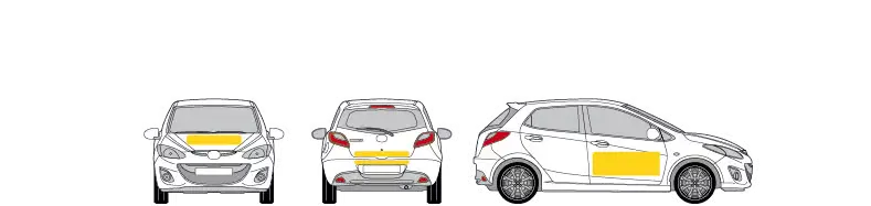 Skizzierung des PKW Basis S Pakets