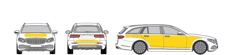 Skizzierung des PKW Kompakt M Pakets